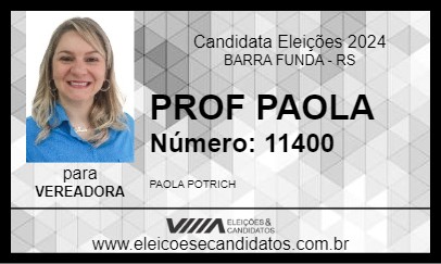 Candidato PROF PAOLA 2024 - BARRA FUNDA - Eleições