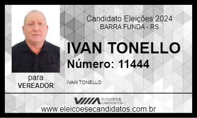 Candidato IVAN TONELLO 2024 - BARRA FUNDA - Eleições