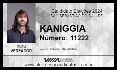 Candidato KANIGGIA 2024 - SÃO SEBASTIÃO DO CAÍ - Eleições