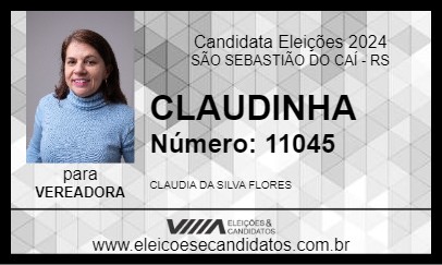 Candidato CLAUDINHA 2024 - SÃO SEBASTIÃO DO CAÍ - Eleições