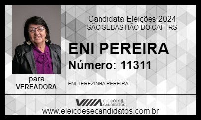 Candidato ENI PEREIRA 2024 - SÃO SEBASTIÃO DO CAÍ - Eleições