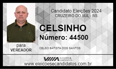 Candidato CELSINHO 2024 - CRUZEIRO DO SUL - Eleições