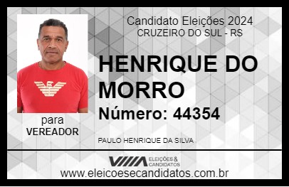 Candidato HENRIQUE DO MORRO 2024 - CRUZEIRO DO SUL - Eleições