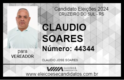 Candidato CLAUDIO SOARES 2024 - CRUZEIRO DO SUL - Eleições