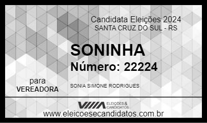 Candidato SONINHA 2024 - SANTA CRUZ DO SUL - Eleições