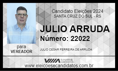 Candidato JULIO ARRUDA 2024 - SANTA CRUZ DO SUL - Eleições