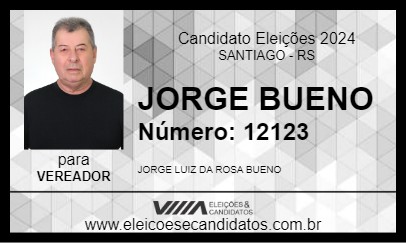 Candidato JORGE BUENO 2024 - SANTIAGO - Eleições