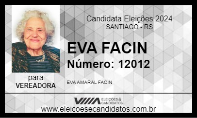 Candidato EVA FACIN 2024 - SANTIAGO - Eleições