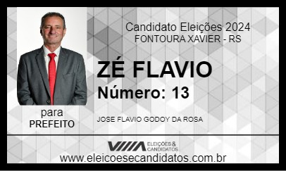 Candidato ZÉ FLAVIO 2024 - FONTOURA XAVIER - Eleições