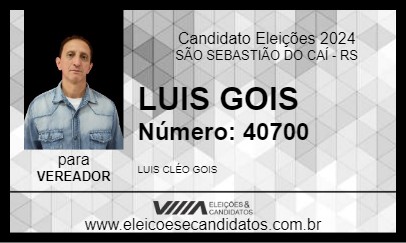 Candidato LUIS GOIS 2024 - SÃO SEBASTIÃO DO CAÍ - Eleições