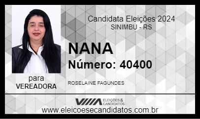 Candidato NANA 2024 - SINIMBU - Eleições