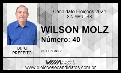 Candidato WILSON MOLZ 2024 - SINIMBU - Eleições