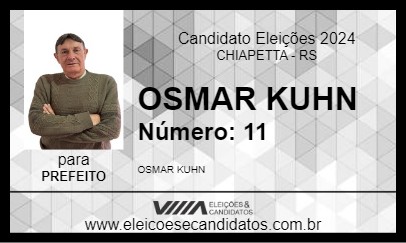 Candidato OSMAR KUHN 2024 - CHIAPETTA - Eleições