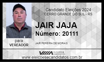 Candidato JAIR JAJA 2024 - CERRO GRANDE DO SUL - Eleições