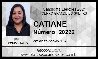 Candidato CATIANE 2024 - CERRO GRANDE DO SUL - Eleições