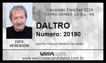 Candidato DALTRO 2024 - CERRO GRANDE DO SUL - Eleições