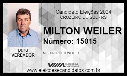 Candidato MILTON WEILER 2024 - CRUZEIRO DO SUL - Eleições