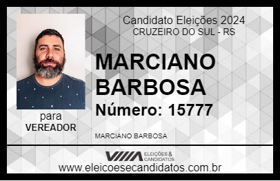 Candidato MARCIANO BARBOSA 2024 - CRUZEIRO DO SUL - Eleições