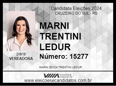 Candidato MARNI TRENTINI LEDUR 2024 - CRUZEIRO DO SUL - Eleições