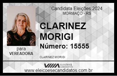 Candidato CLARINEZ MORIGI 2024 - MORMAÇO - Eleições