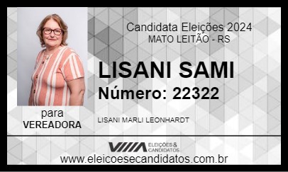 Candidato LISANI SAMI 2024 - MATO LEITÃO - Eleições