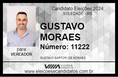 Candidato GUSTAVO MORAES 2024 - SOLEDADE - Eleições