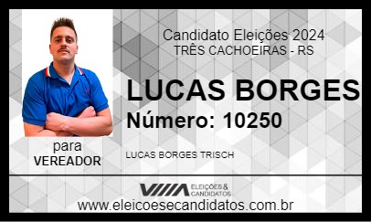 Candidato LUCAS BORGES 2024 - TRÊS CACHOEIRAS - Eleições