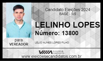 Candidato LELINHO LOPES 2024 - BAGÉ - Eleições