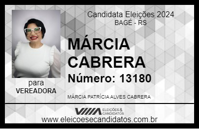 Candidato MÁRCIA CABRERA 2024 - BAGÉ - Eleições