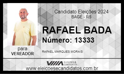 Candidato RAFAEL BADA 2024 - BAGÉ - Eleições