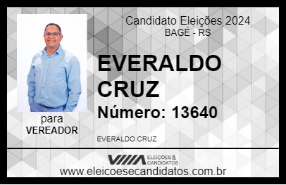 Candidato EVERALDO CRUZ 2024 - BAGÉ - Eleições