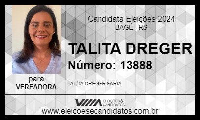 Candidato TALITA DREGER 2024 - BAGÉ - Eleições