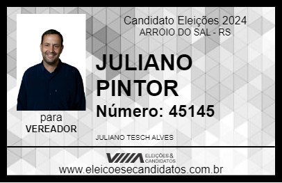 Candidato JULIANO PINTOR 2024 - ARROIO DO SAL - Eleições