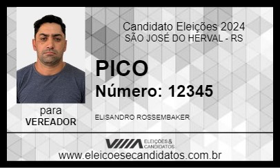 Candidato PICO 2024 - SÃO JOSÉ DO HERVAL - Eleições