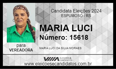 Candidato MARIA LUCI 2024 - ESPUMOSO - Eleições