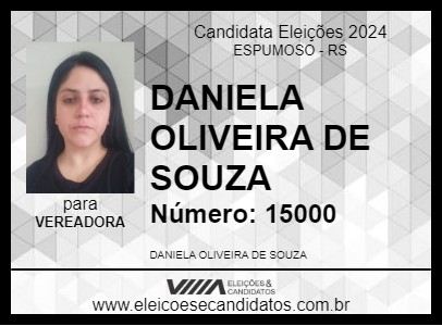 Candidato DANIELA OLIVEIRA DE SOUZA 2024 - ESPUMOSO - Eleições