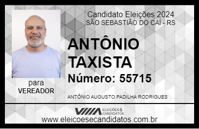 Candidato ANTÔNIO TAXISTA 2024 - SÃO SEBASTIÃO DO CAÍ - Eleições