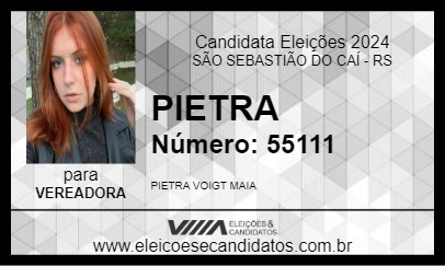 Candidato PIETRA 2024 - SÃO SEBASTIÃO DO CAÍ - Eleições