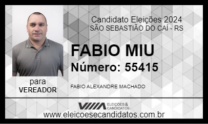 Candidato FABIO MIU 2024 - SÃO SEBASTIÃO DO CAÍ - Eleições