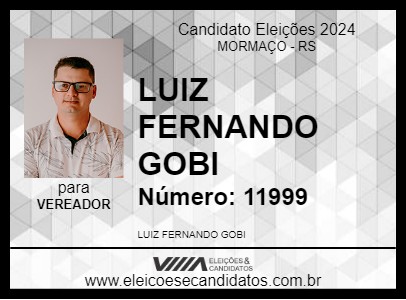 Candidato LUIZ FERNANDO GOBI  2024 - MORMAÇO - Eleições