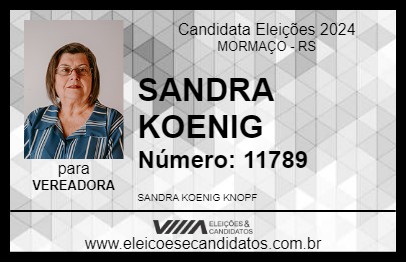 Candidato SANDRA KOENIG  2024 - MORMAÇO - Eleições