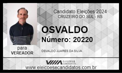 Candidato OSVALDO 2024 - CRUZEIRO DO SUL - Eleições