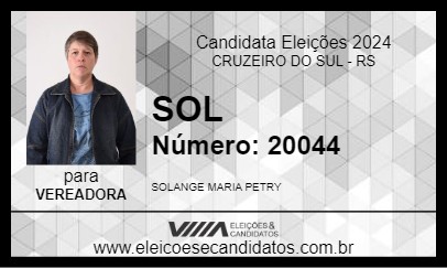 Candidato SOL 2024 - CRUZEIRO DO SUL - Eleições