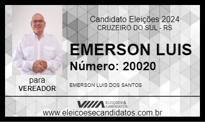 Candidato EMERSON LUIS 2024 - CRUZEIRO DO SUL - Eleições