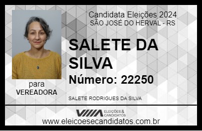 Candidato SALETE DA SILVA 2024 - SÃO JOSÉ DO HERVAL - Eleições