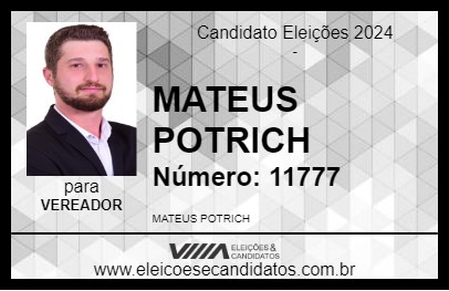 Candidato MATEUS POTRICH 2024 - ANTA GORDA - Eleições