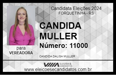 Candidato CANDIDA MULLER 2024 - FORQUETINHA - Eleições