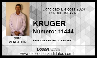 Candidato KRUGER 2024 - FORQUETINHA - Eleições