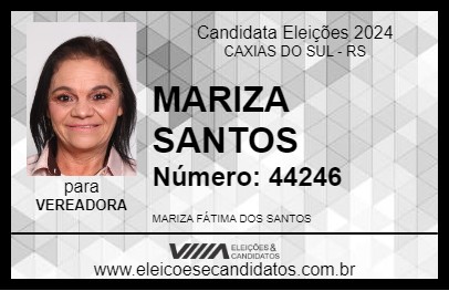 Candidato MARIZA SANTOS 2024 - CAXIAS DO SUL - Eleições