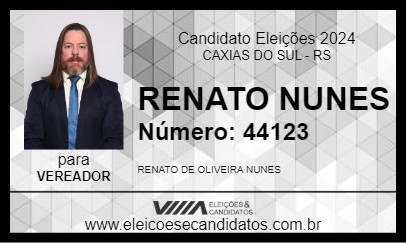 Candidato RENATO NUNES 2024 - CAXIAS DO SUL - Eleições